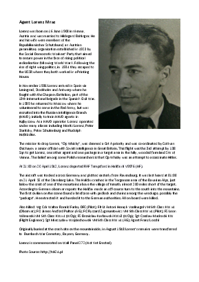 A preview of a PDF biography for Mraz, Lorenz